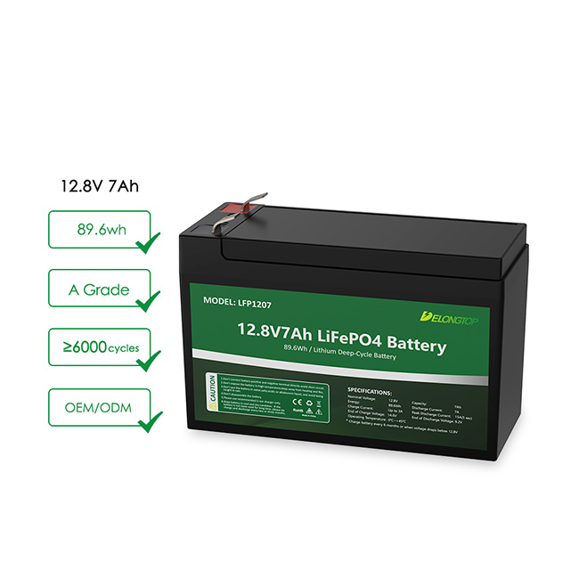 Bateria de lítio recarregável de ciclo profundo Lifepo4 12v 7ah