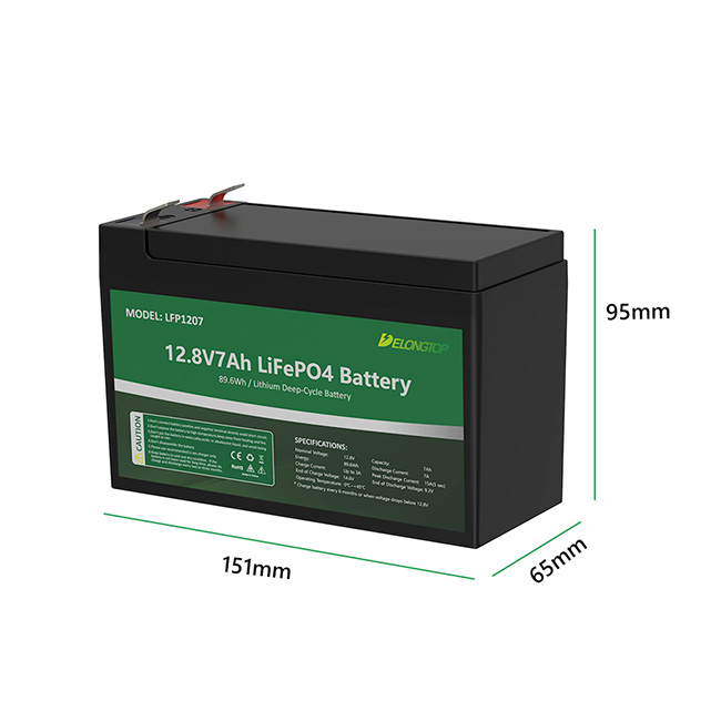 Bateria de lítio recarregável de ciclo profundo Lifepo4 12v 7ah