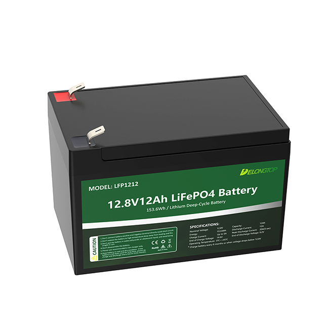 Bateria recarregável de fosfato de ferro de lítio Lifepo4 12v 12ah para localizador de peixes