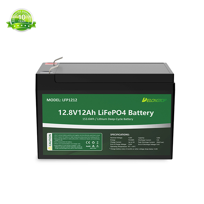 Bateria recarregável de fosfato de ferro de lítio Lifepo4 12v 12ah para localizador de peixes
